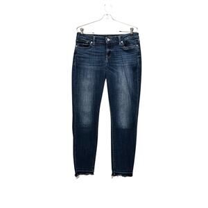 Lucky Brand Lolita Skinny Jeans Sz 8/29 Raw Hem Cropped Medium Wash Denim *READ*